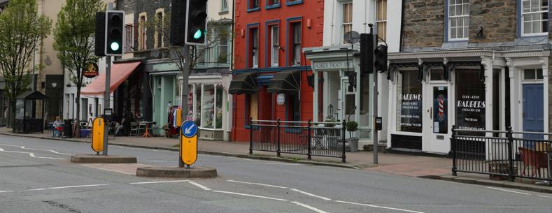 Llun o siopau ym Machynlleth