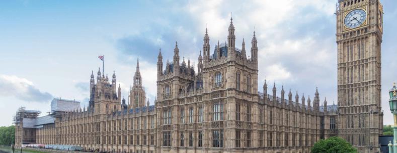 Llun o ddau Dŷ'r Senedd